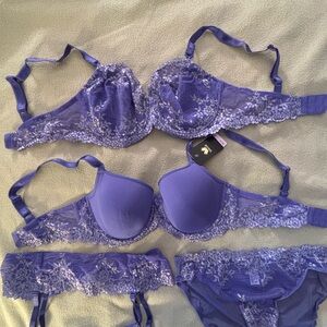 Wacoal Purple Lace Bra Set